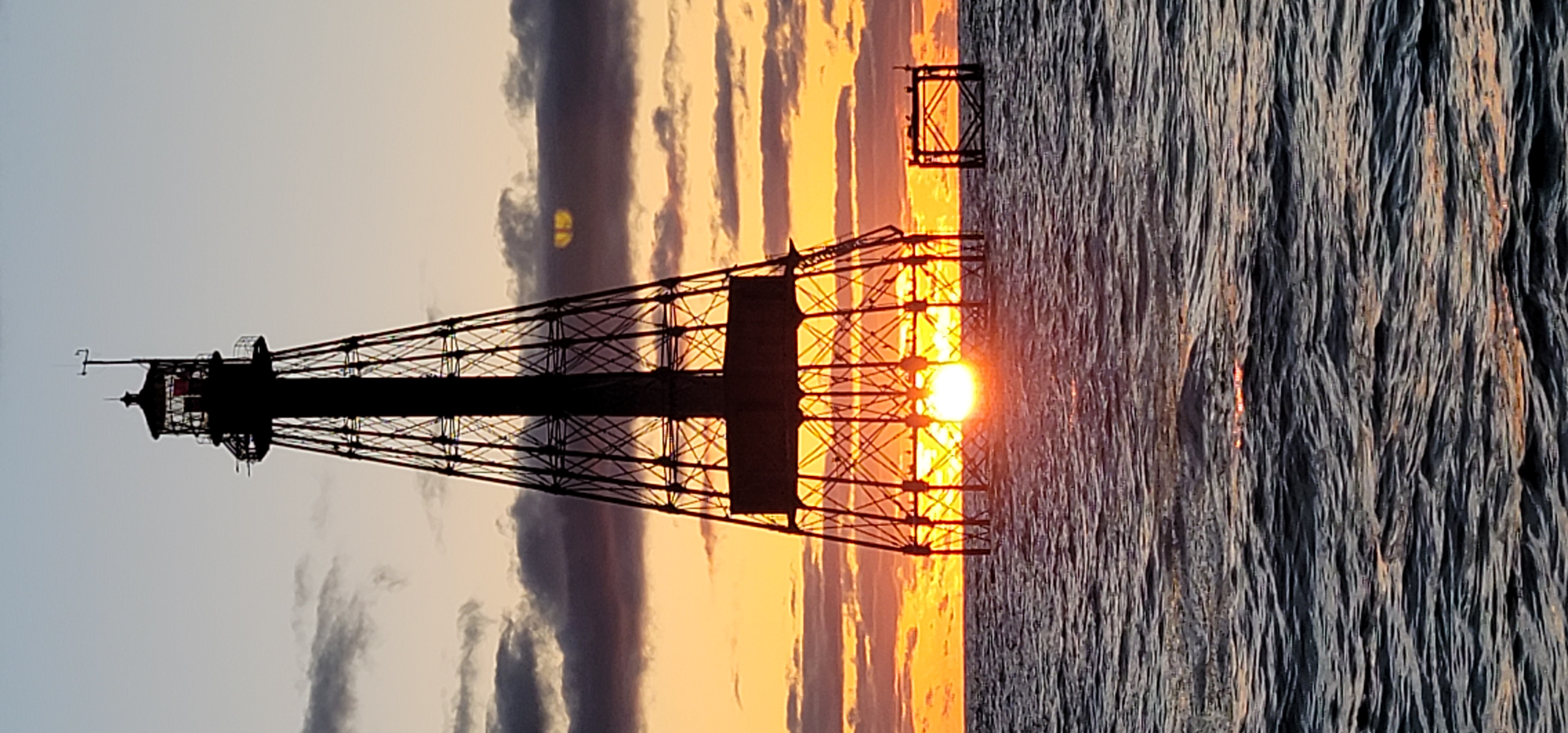 Sombrero Key Lighthouse at sunset in the Florida Keys